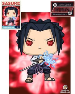Limited Edition @2much__art Naruto FUNKO POP Sasuke Print