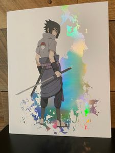 Iridescent Sasuke (foil is silver & reflective)