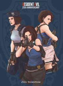 RE 25th Anniversary Jill Valentine Art by Tipspanot