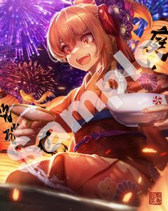 Yoimiya - Queen of the Summer Festival (HOLOGRAPHIC 11x17)
